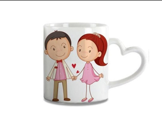 taza personalizable  con asa corazón